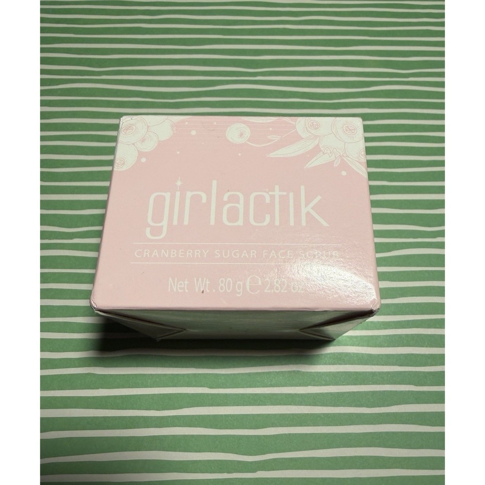 Girlactik Cranberry Sugar Face Scrub Full Size Exfoliant 2.82oz/80g